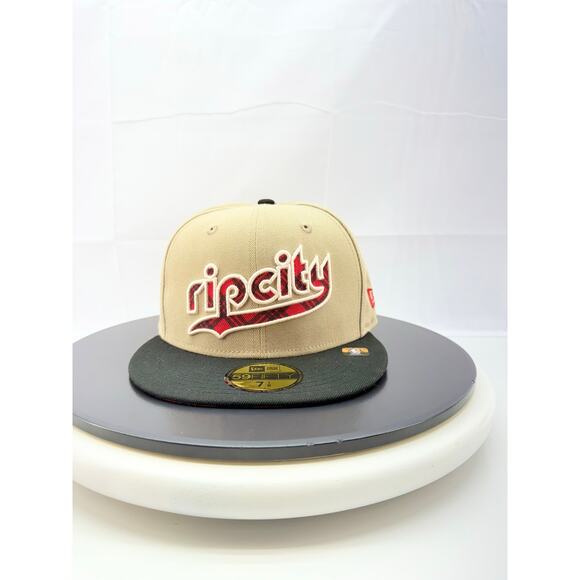 New Era Portland Trail Blazers 2023 City Edition 59FIFTY Fitted Hat 7 1/8 Plaid - Picture 1 of 8